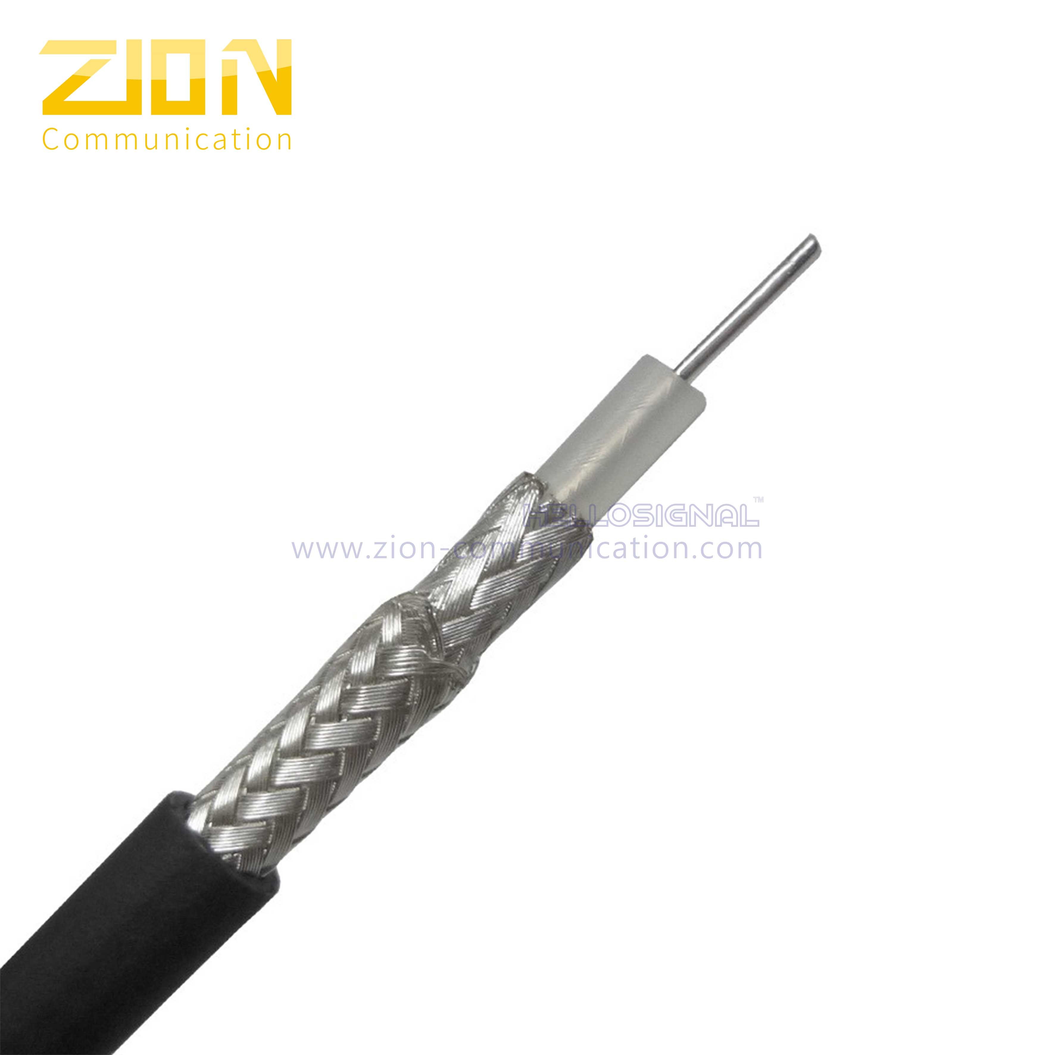 کابل کواکسیال مس روکش نقره ای Rg 223 50 اهم برای انتقال سیگنال