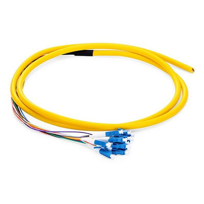 LC UPC 12 Fibers G.652.D Single Mode Bunch PVC 0.9mm with Jacket Fiber Optic Patch Cord