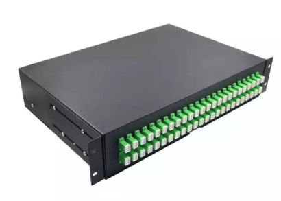 2U 19" Rack Mountable Fiber Optic Patch Panel with Cold Rolled Steel Construction and Full Loaded Accessories