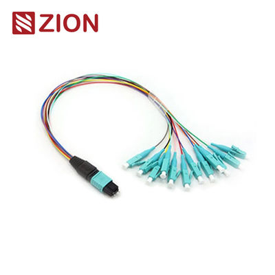 12 Fibers MTP-LC Fan-out 0.9mm 30-35cm Fiber Optic Patch Cable for High-Density Data Centers