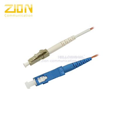SC to LC Simplex Multimode 62.5 / 125 μm Fiber Optic Patch Cord with PVC or LSZH Jacket for Transmitter
