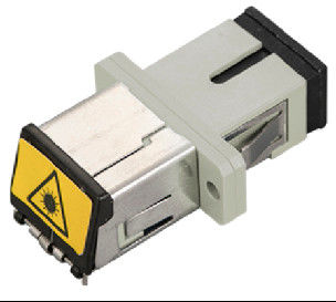 Fiber Optic SC Adapter with ≤0.2dB Insertion Loss Ceramic or Metal Sleeve for Wide Operating Temperature -40℃~+85℃