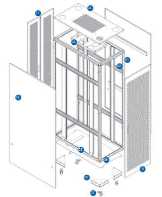 42U/47U Capacity Server Rack Cabinet with SPCC Cold Rolled Steel and 1200KG Load Capacity for Data Centers