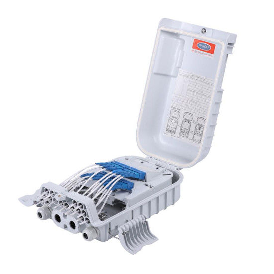 16 Core Fiber Optical Terminal Box with ABS+PC Material and Mini PLC Splitter for FTTX Networks