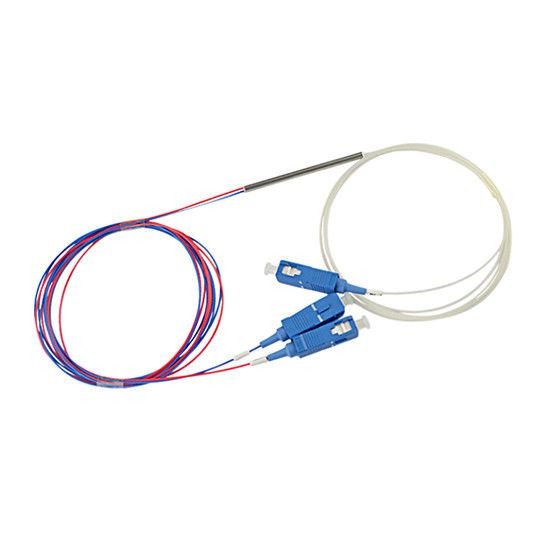Fiber Optic Splitter 1×2 Fiber Coupler with Loose Tube SC/UPC and Dual Window Fused Type for Precise Coupling