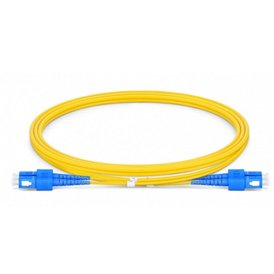 SC UPC to SC UPC Duplex G.652.D Single Mode PVC 2.0mm Fiber Optic Patch Cord for High-Speed Data Transmission