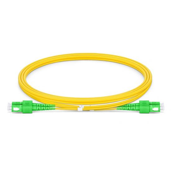 SC APC to SC APC Duplex G.652.D Single Mode PVC 2.0mm -2m(6ft) FOPC 2222D112-2（7242117）SM(OS2)G.652.D/G.657.A1/G.657.A2