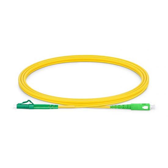 LC APC to SC APC Simplex G.652.D Single Mode PVC 2.0mm -1m(6ft) FOPC 1222S111-2（7242124）OS2 ( G.652.D/G.657.A1/G.657.A2)