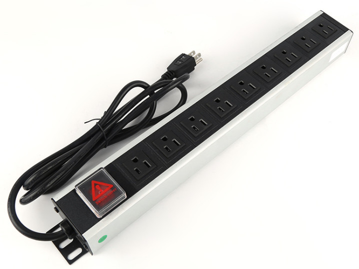 1.5U 9 Way Cabinet PDU With Switch 125V 15A UL