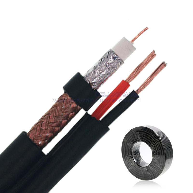 3C-2V+2x0.50, Figure 8 Communication RG6 +2C coaxial cable with power siamese cable for CCTV/CATV