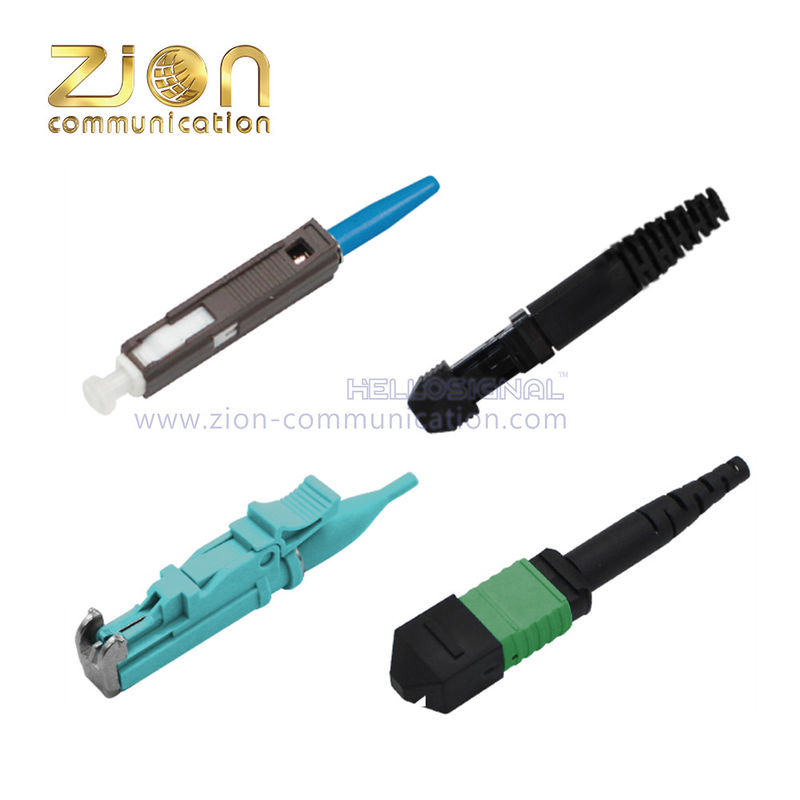 Fiber Fast Connector with MU MTRJ E2000 MPO Interfaces and Pre-polished Ferrule for Field Assembly