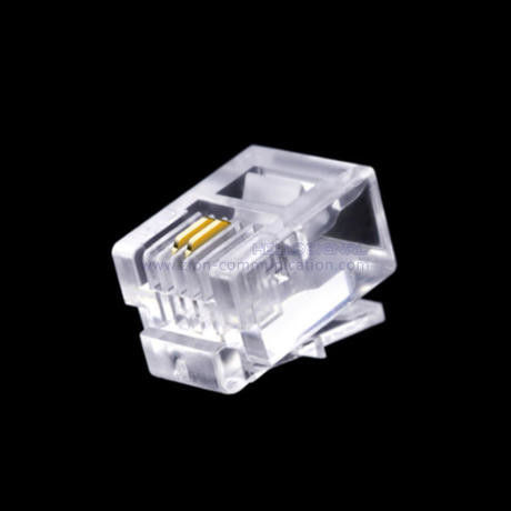 Zion Communication Cat3 6P2C RJ11 Connector with Phosphor Bronze Contacts and RoHS Compliance