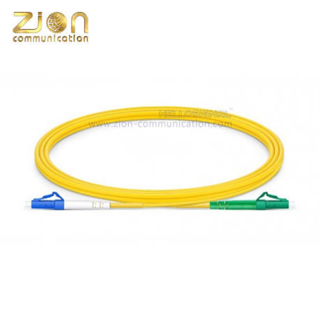 LC UPC to LC APC Simplex G.652D Single Mode PVC Fiber Optic Patch Cord for High-Density Connections