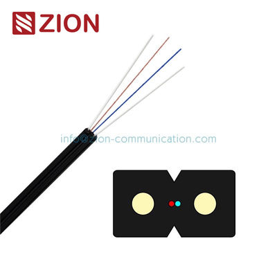 نوع تخت FTTH Self-Support Single Mode 1 2 4 Core Drop Cable 2.0x3.0 LSZH