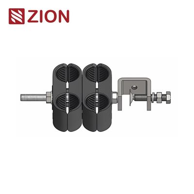 کابل 7/8 اینچی 4 طرفه FTTH Drop Clamp استیل ضد زنگ 304 درج EPDM